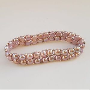 🦄Double Strand Pearl Bracelet - Lavendar/Pink🦄